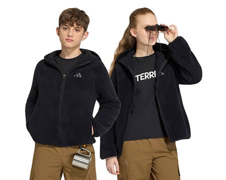 Adidas K TERREX XPL FZ HO FLE Çocuk Günlük Polar Ceket KD8748 Siyah
