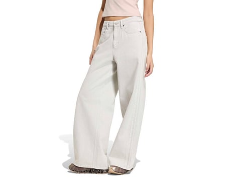 Adidas HIGH RISE WIDE LEG DENIM PANT Kadın Günlük Pantolon KQ6470 Gri