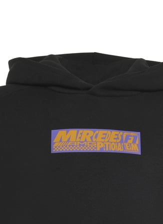Adidas Siyah Erkek Çocuk Desenli Sweatshirt KR9687 MER LON HOOD Y