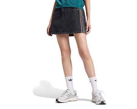 Adidas MID RISE DENIM SKIRT Kadın Günlük Etek KQ6485 Siyah