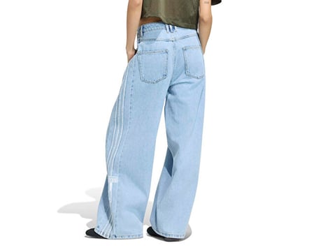 Adidas ADIBREAK MID-RISE WIDE-LEG DENIM PANT Kadın Günlük Pantolon KT2651 Mavi