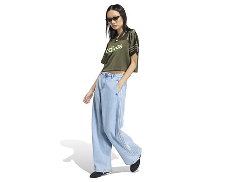 Adidas ADIBREAK MID-RISE WIDE-LEG DENIM PANT Kadın Günlük Pantolon KT2651 Mavi
