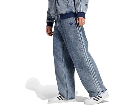 Adidas SST DENIM JEANS STRAIGHT LEG Erkek Günlük Pantolon KQ8853 Mavi
