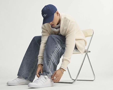 Adidas SST DENIM JEANS STRAIGHT LEG Erkek Günlük Pantolon KQ8853 Mavi