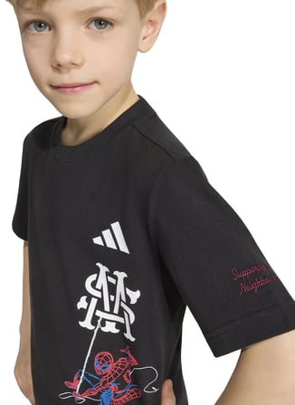 Adidas Siyah Erkek Çocuk Desenli Şort Takım KG6139 LK MRVL SM TSET