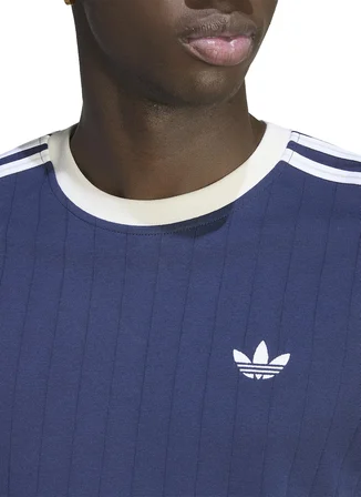 Adidas KS7448 3S TEE STR Mavi Bisiklet Yaka Dar Düz Erkek T-Shirt