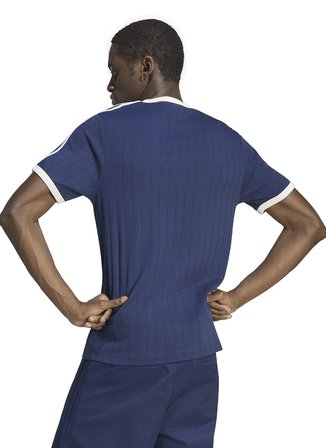 Adidas KS7448 3S TEE STR Mavi Bisiklet Yaka Dar Düz Erkek T-Shirt