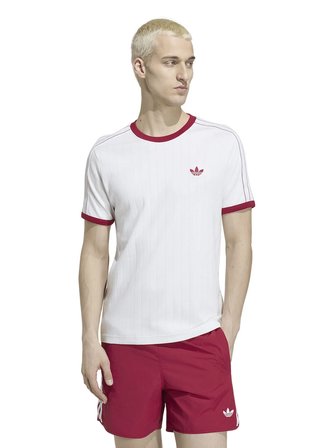 Adidas KS7449 3S TEE STR Beyaz Bisiklet Yaka Dar Düz Erkek T-Shirt