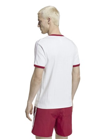 Adidas KS7449 3S TEE STR Beyaz Bisiklet Yaka Dar Düz Erkek T-Shirt