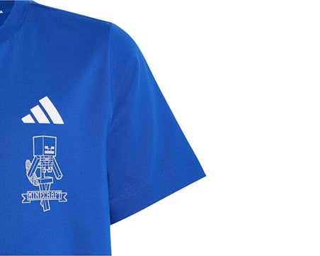 Adidas J MINECRAFT TEE Çocuk Günlük Tişört KH3201 Mavi