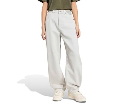 Adidas HIGH RISE BARREL LEG DENIM PANT Kadın Günlük Pantolon KQ6475 Gri