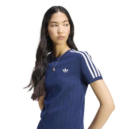 KS9992-K adidas Pstrıpe Ss Tee Kadın T-Shirt Mavi