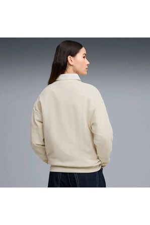 ESS ELEVATED Comfort Crew TR Krem Kadın Sweatshirt