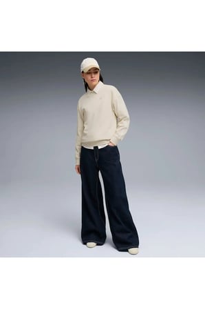 ESS ELEVATED Comfort Crew TR Krem Kadın Sweatshirt