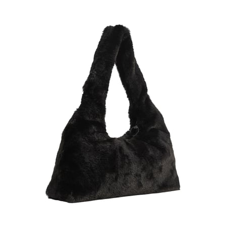 092766-01 Puma Up Faux Fur Small Prism Bag Çanta Siyah