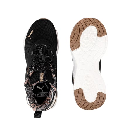 313963-01 Puma Softride Charm Animal Wns Kadın Spor Ayakkabı Siyah
