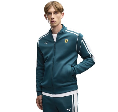 637057-14 Puma Ferrari Mt7 Track Jkt Erkek Ceket Yeşil
