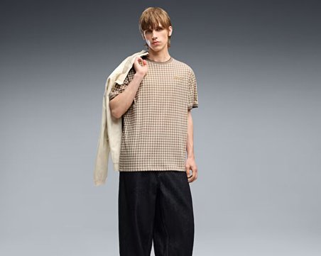 Puma PL LIFESTYLE TEE Erkek Günlük Tişört 63710410 Gri