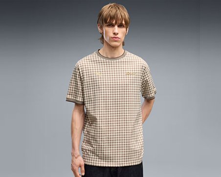 Puma PL LIFESTYLE TEE Erkek Günlük Tişört 63710410 Gri