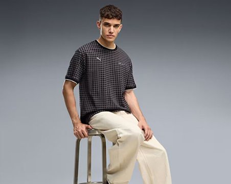 Puma PL LIFESTYLE TEE Erkek Günlük Tişört 63710401 Siyah