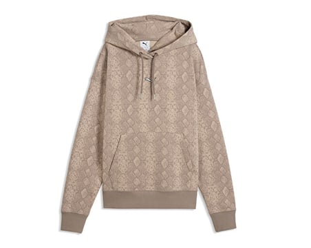 Puma SNAKE PACK RELAXED HOODIE Kadın Günlük Sweatshirt 63874881 Gri