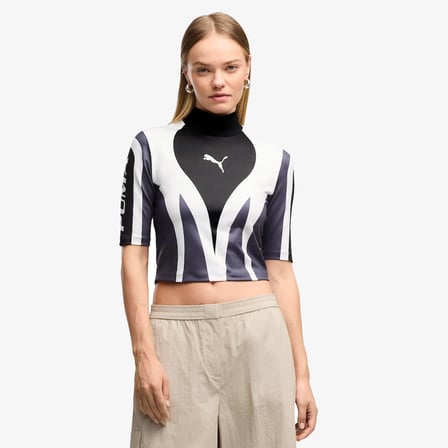Puma Future Archive Moto Top Kadın Siyah T-Shirt