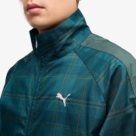 Puma T7 Relaxed Tartan Woven Erkek Yeşil Ceket