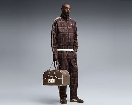 Puma T7 RELAXED TARTAN WOVEN TRAC Erkek Günlük Ceket 63673133 Kahverengi