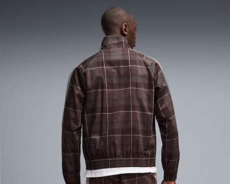 Puma T7 RELAXED TARTAN WOVEN TRAC Erkek Günlük Ceket 63673133 Kahverengi
