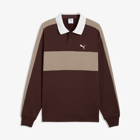 Puma T7 Relaxed Polo Crew Erkek Kahverengi Sweatshirt