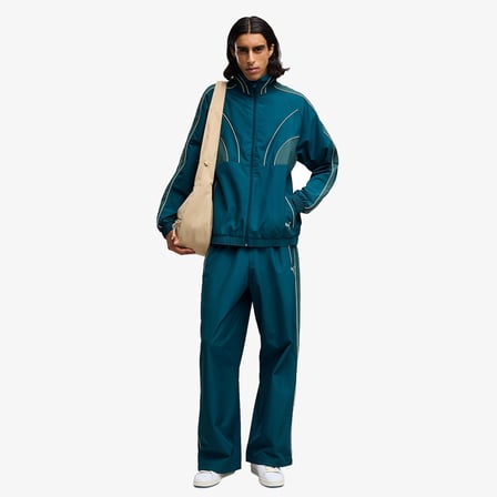 Puma T7 Relaxed Woven Track Erkek Yeşil Ceket