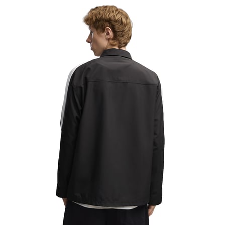 T7 Relaxed Woven Erkek Siyah Günlük Stil Gömlek 63836201