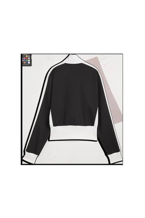 T7 Retro Track Jacket Siyah Kadın Ceket