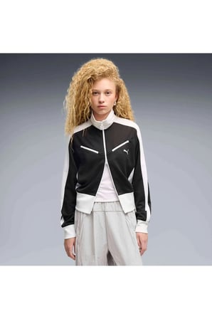 T7 Retro Track Jacket Siyah Kadın Ceket