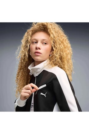 T7 Retro Track Jacket Siyah Kadın Ceket