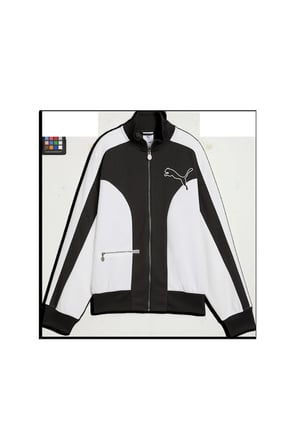 T7 Relaxed Track Jacket Siyah Kadın Ceket
