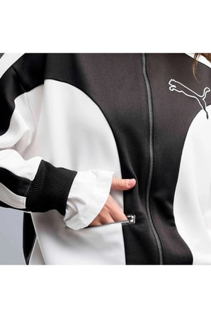 T7 Relaxed Track Jacket Siyah Kadın Ceket