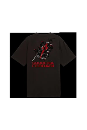 Ferrari Car Graphic Tee 2 Erkek Siyah T-Shirt & Polo