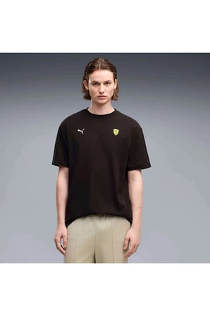 Ferrari Car Graphic Tee 2 Erkek Siyah T-Shirt & Polo
