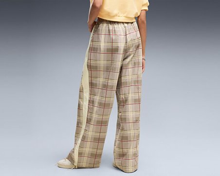 Puma T7 TARTAN WOVEN PANTS Kadın Günlük Eşofman Altı 63662981 Gri
