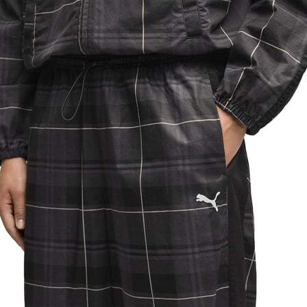 Puma T7 Tartan Woven Kadın Siyah Pantolon