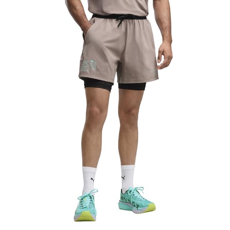 529236-81 Puma X Hyrox M 2In1 Pwrmode Short Erkek Şort Ve Kapri Bej