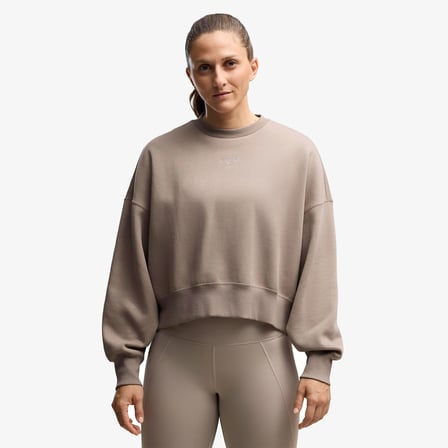Puma X Hyrox Heavyweight Crew Kadın Bej Sweatshirt