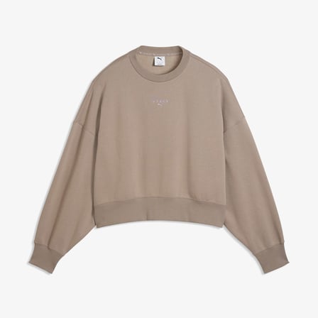Puma X Hyrox Heavyweight Crew Kadın Bej Sweatshirt