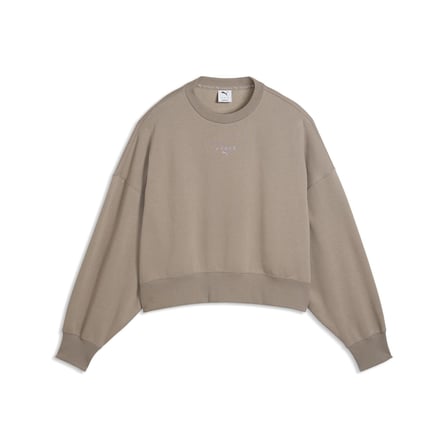 529249-81 Puma X Hyrox W Heavyweıght Crew Kadın Sweatshirt Bej