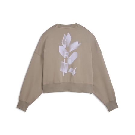 529249-81 Puma X Hyrox W Heavyweıght Crew Kadın Sweatshirt Bej