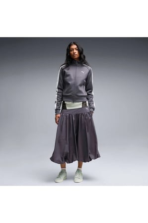 T7 Balloon Midi Skirt Mavi Kadın Etek