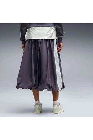 T7 Balloon Midi Skirt Mavi Kadın Etek