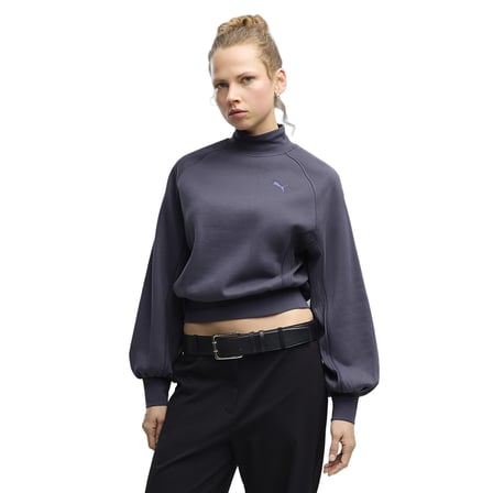 Her Mock Neck Crew Kadın Mor Günlük Stil Sweatshirt 69402935