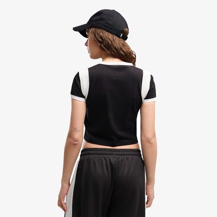 Puma Graphic Ringer Kadın Siyah T-Shirt